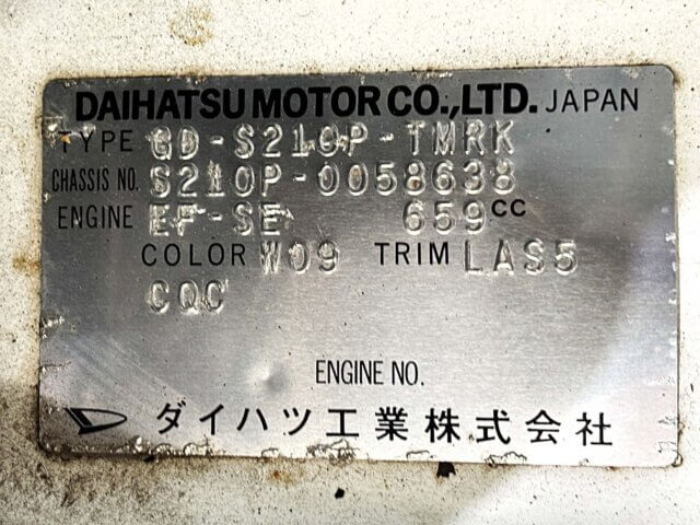 2000 DAIHATSU HIJET DUMP