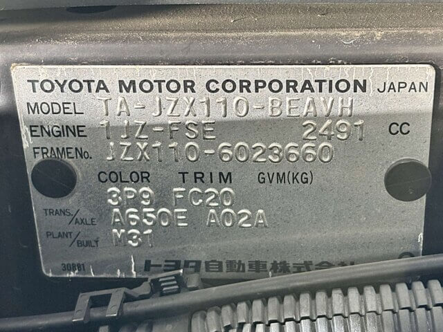 2001 TOYOTA VEROSSA