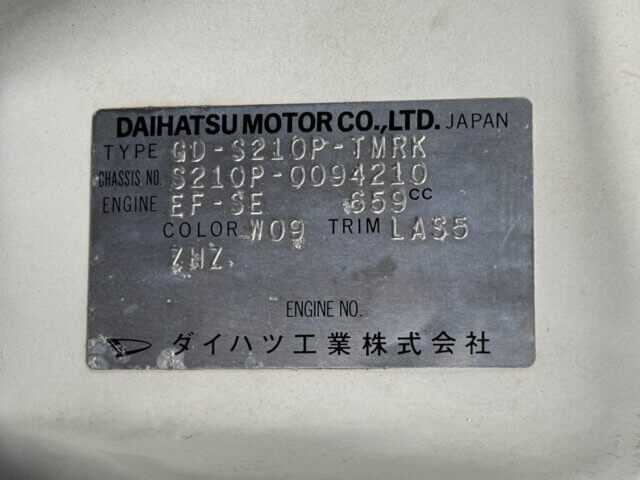 2001 DAIHATSU HIJET TRUCK